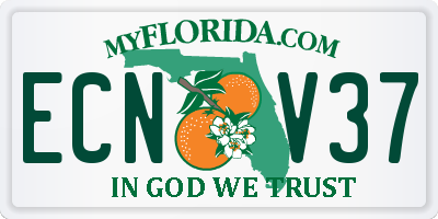 FL license plate ECNV37