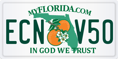 FL license plate ECNV50