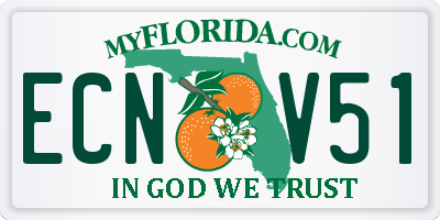 FL license plate ECNV51