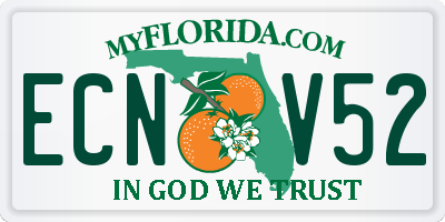 FL license plate ECNV52