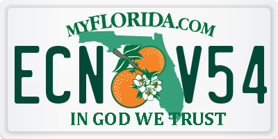 FL license plate ECNV54