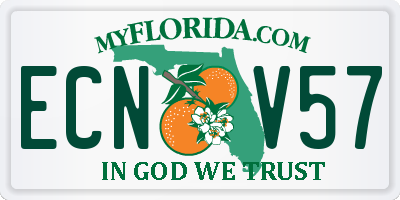 FL license plate ECNV57