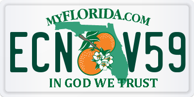 FL license plate ECNV59