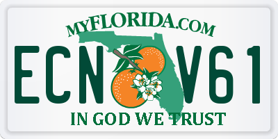 FL license plate ECNV61
