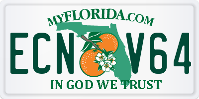 FL license plate ECNV64