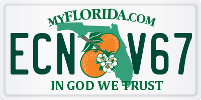 FL license plate ECNV67