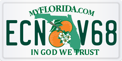 FL license plate ECNV68