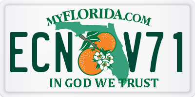 FL license plate ECNV71