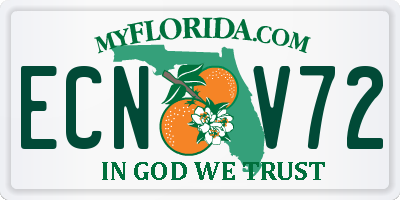 FL license plate ECNV72