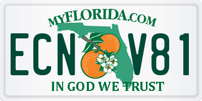 FL license plate ECNV81