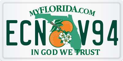 FL license plate ECNV94