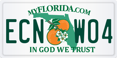 FL license plate ECNW04