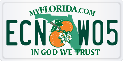 FL license plate ECNW05