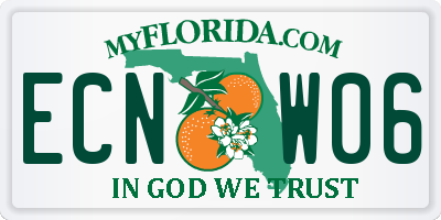 FL license plate ECNW06