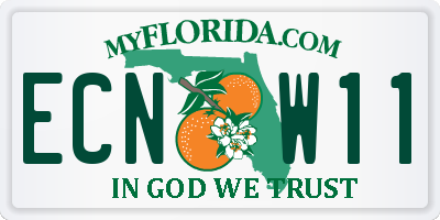 FL license plate ECNW11