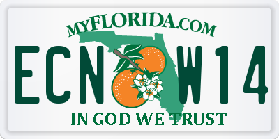 FL license plate ECNW14