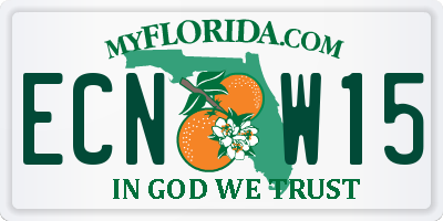 FL license plate ECNW15