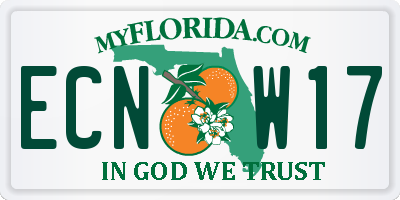 FL license plate ECNW17