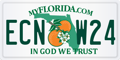 FL license plate ECNW24