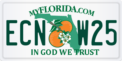 FL license plate ECNW25