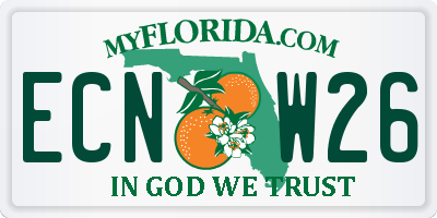 FL license plate ECNW26
