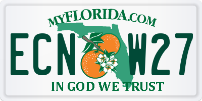 FL license plate ECNW27