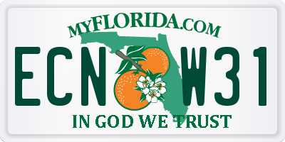 FL license plate ECNW31