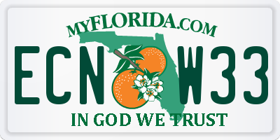 FL license plate ECNW33