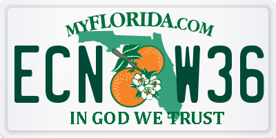 FL license plate ECNW36