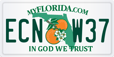 FL license plate ECNW37