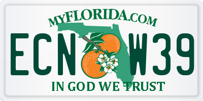 FL license plate ECNW39