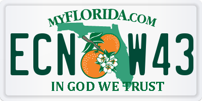 FL license plate ECNW43