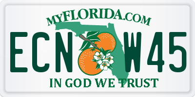 FL license plate ECNW45