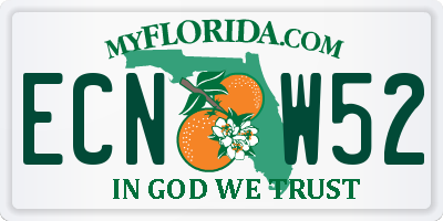 FL license plate ECNW52