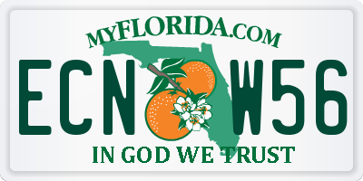 FL license plate ECNW56