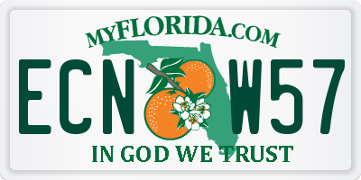 FL license plate ECNW57