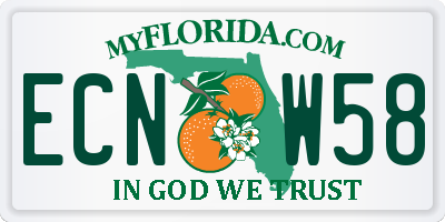 FL license plate ECNW58