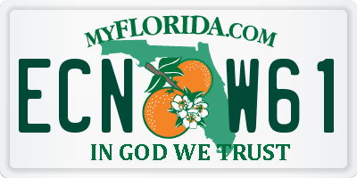 FL license plate ECNW61