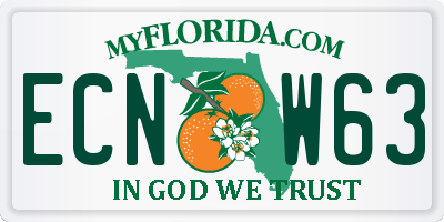 FL license plate ECNW63