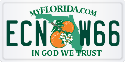 FL license plate ECNW66