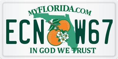 FL license plate ECNW67