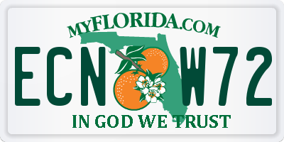 FL license plate ECNW72
