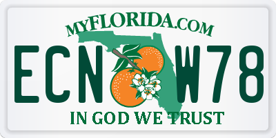 FL license plate ECNW78