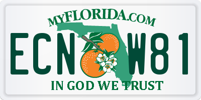 FL license plate ECNW81