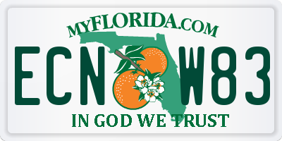FL license plate ECNW83
