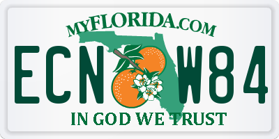 FL license plate ECNW84