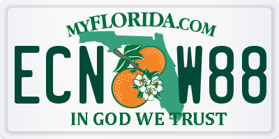 FL license plate ECNW88