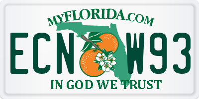 FL license plate ECNW93