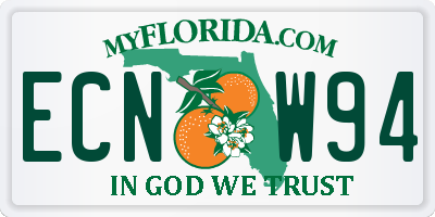 FL license plate ECNW94