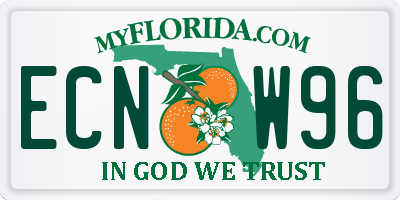 FL license plate ECNW96